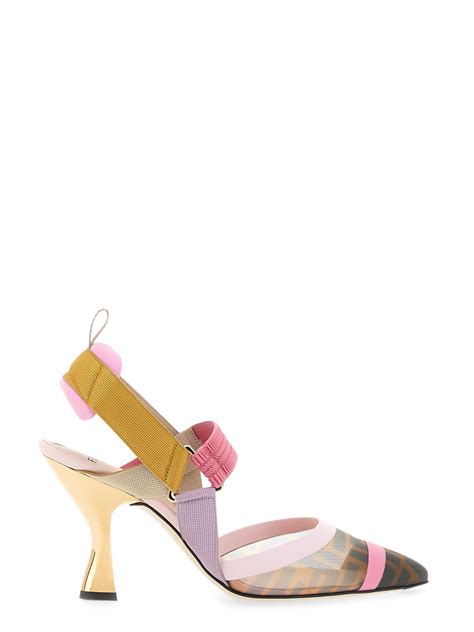 fendi colibri sandals|fendi high heel slingbacks.